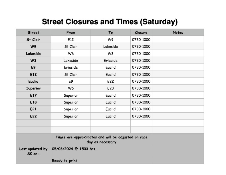 2024 Ram Plans Street Closure Saturday