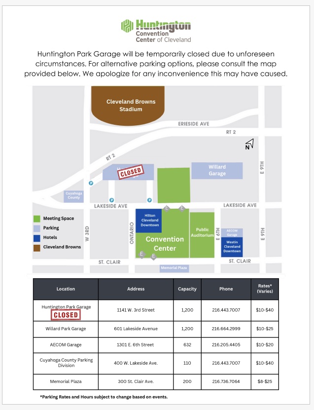 Huntington Garage Notice